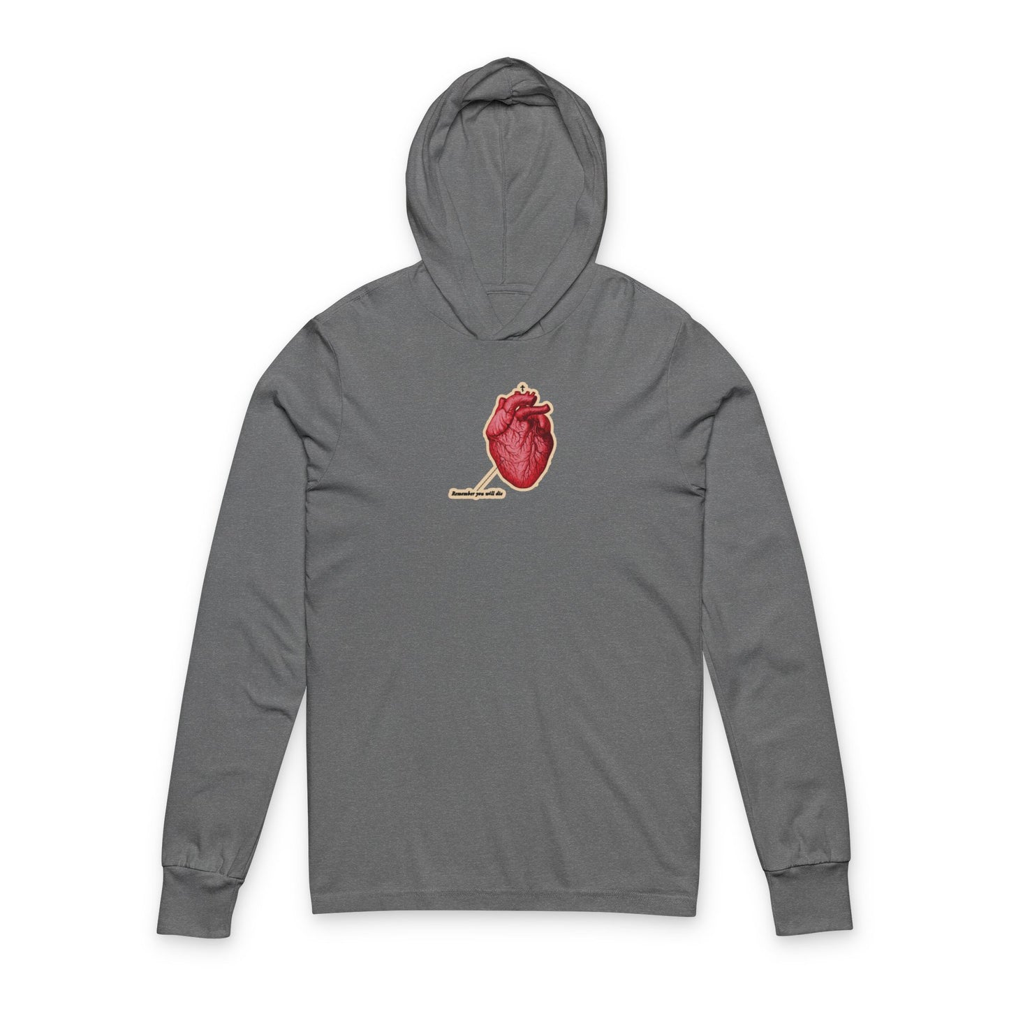 Remember You Will Die Retro Medical Textbook Heart Design | Orthodox Long Sleeve Hooded Shirt