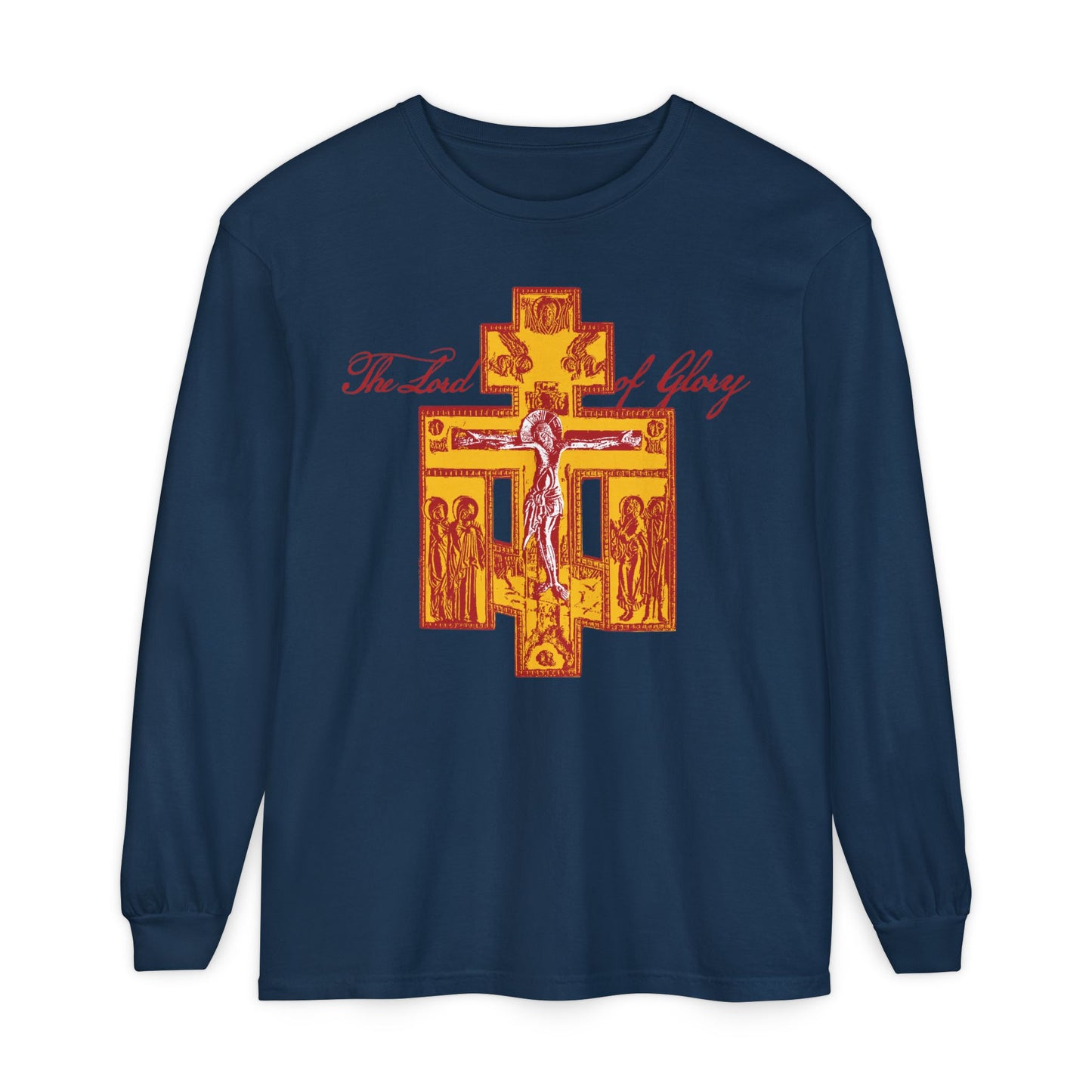 The Lord of Glory | Russian Golgotha Crucifix IconoGraphic | 1 Corinthians 2:8 | Orthodox Christian Long Sleeve Shirt