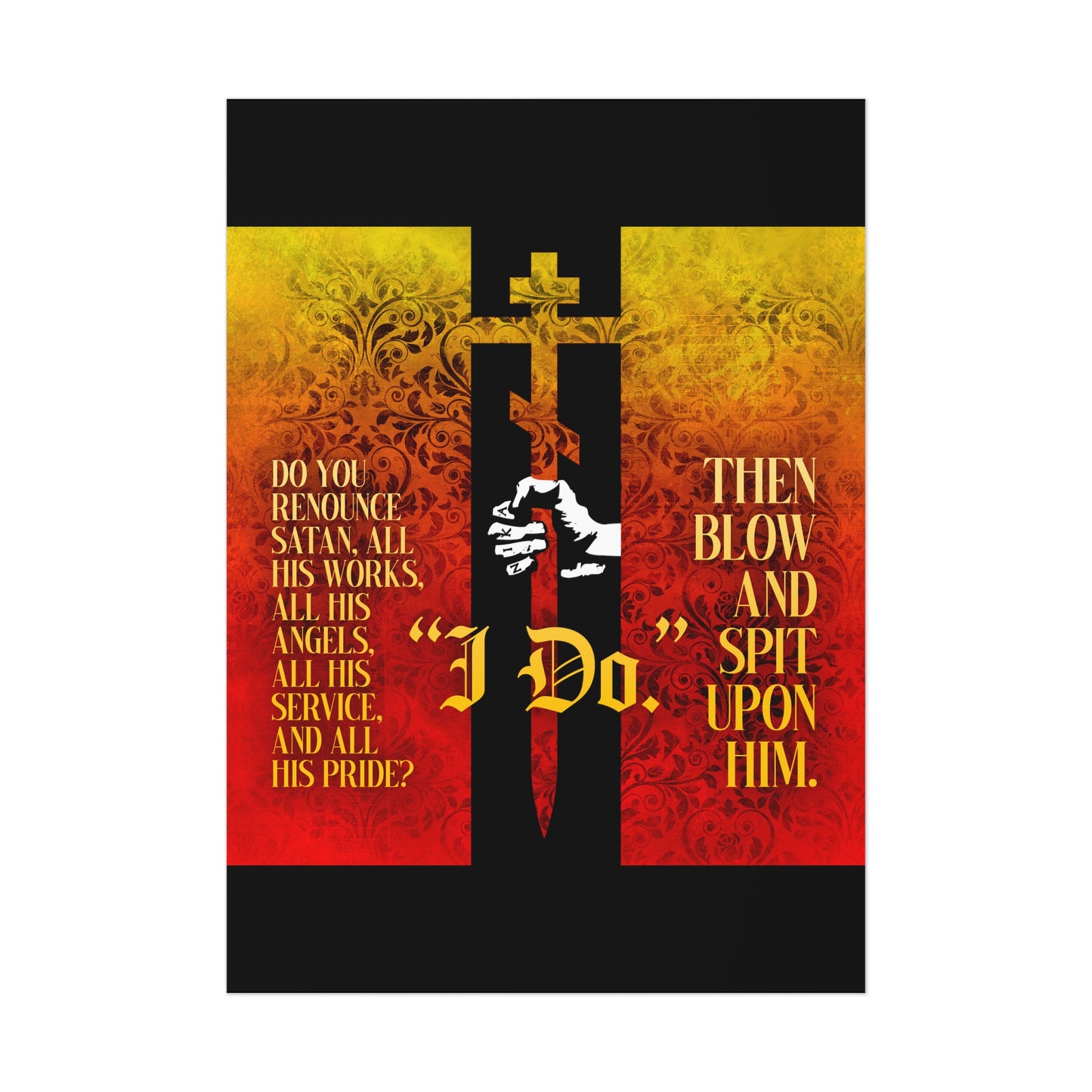 Do You Renounce Satan? (Catechumen Prayers) No. 1 | Orthodox Christian Art Poster