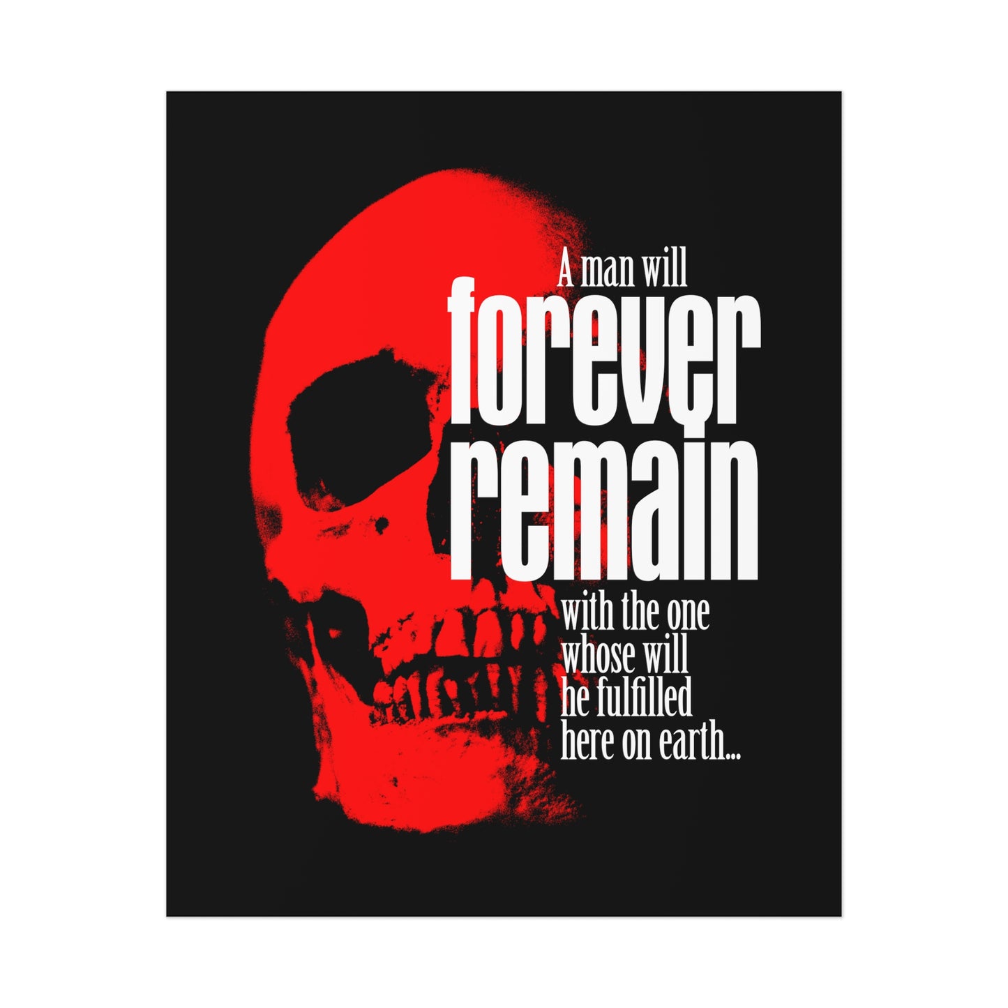 A man will forever remain... | You cannot serve two masters | Red Skull Horror Movie Poster Aesthetic | Orthodox Christian Art Poster