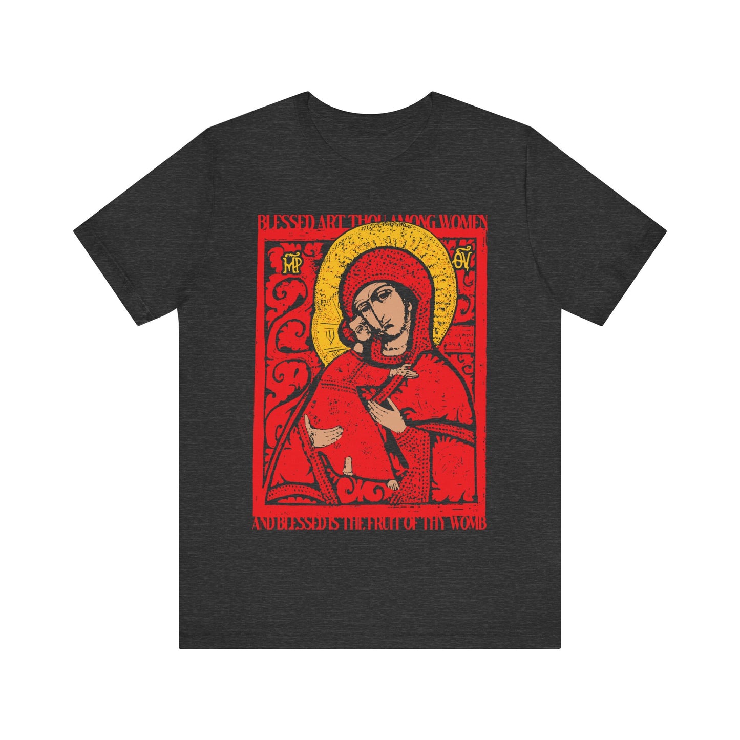 Vladimir Theotokos Icon (Blessed Art Thou Among Women) No. 1 | Orthodox Christian T-Shirt