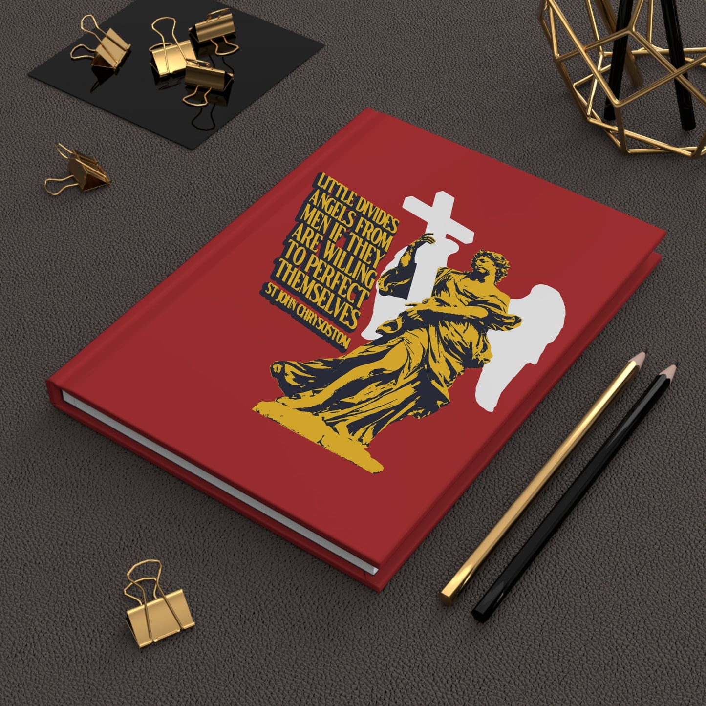 Little Divides Angels from Men (St. John Chrysostom) No. 2 | Orthodox Christian Accessory | Hardcover Journal