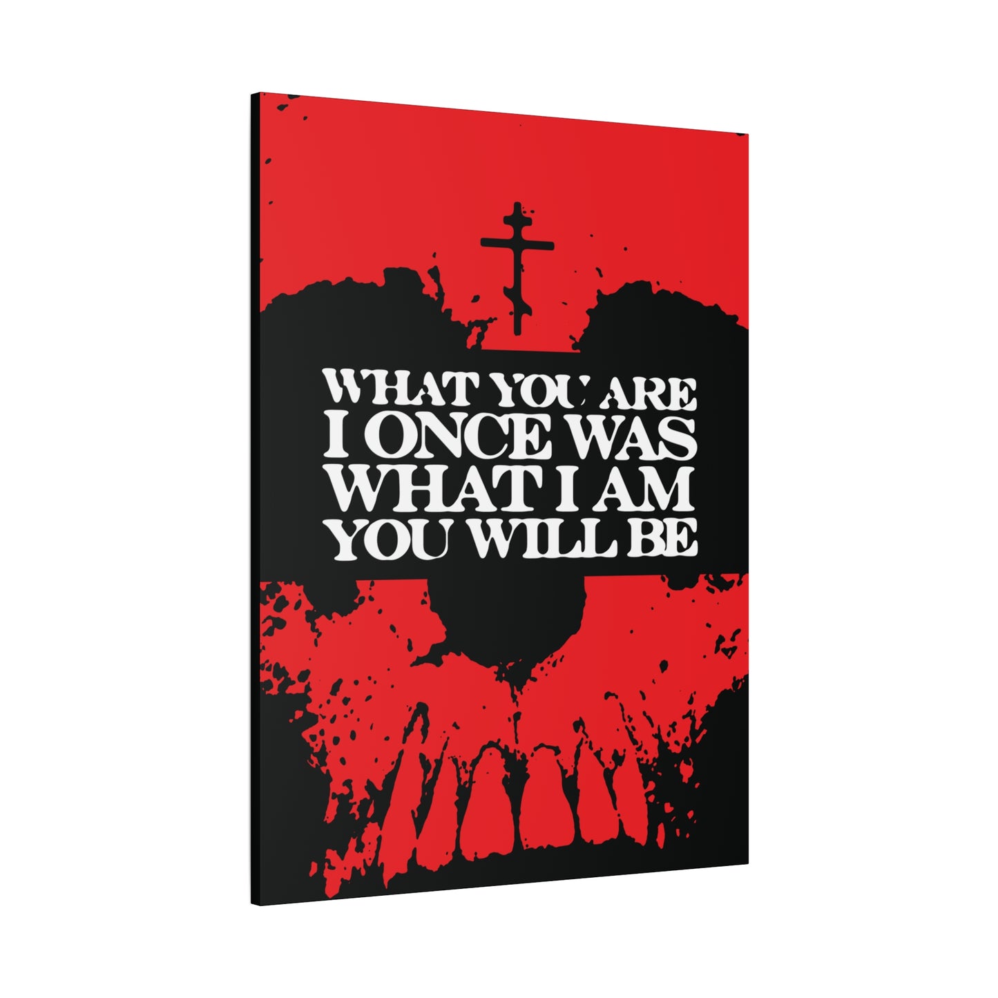 What You Are, I Once Was. What I Am, You Will Be | Memento Mori | Red Skull Remembrance of Death | Orthodox Christian Canvas Art
