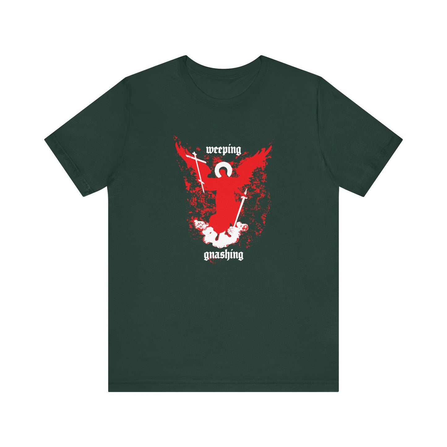 Weeping and Gnashing (Matthew 13:41, Apocalypse Angel IconoGraphic) No. 1 | Orthodox Christian T-Shirt