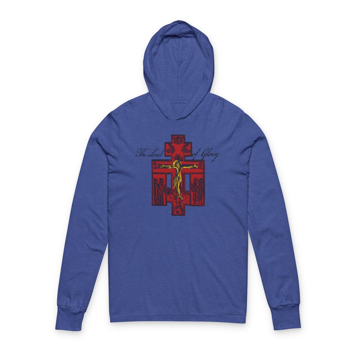 The Lord of Glory | Russian Golgotha Crucifix IconoGraphic | 1 Corinthians 2:8 | Orthodox Long Sleeve Hooded Shirt
