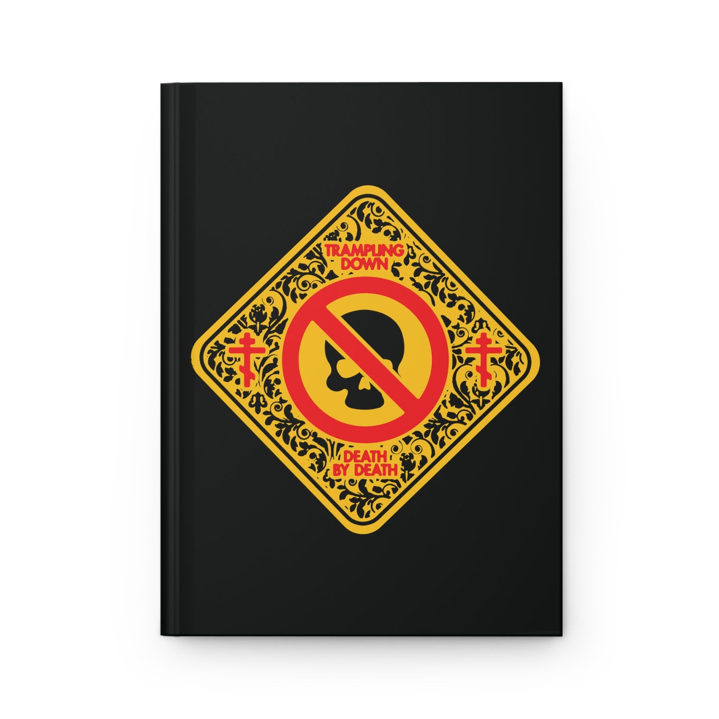 Trampling Down Death By Death No. 3 (Skull Street Sign) | Orthodox Christian Accessory | Hardcover Journal