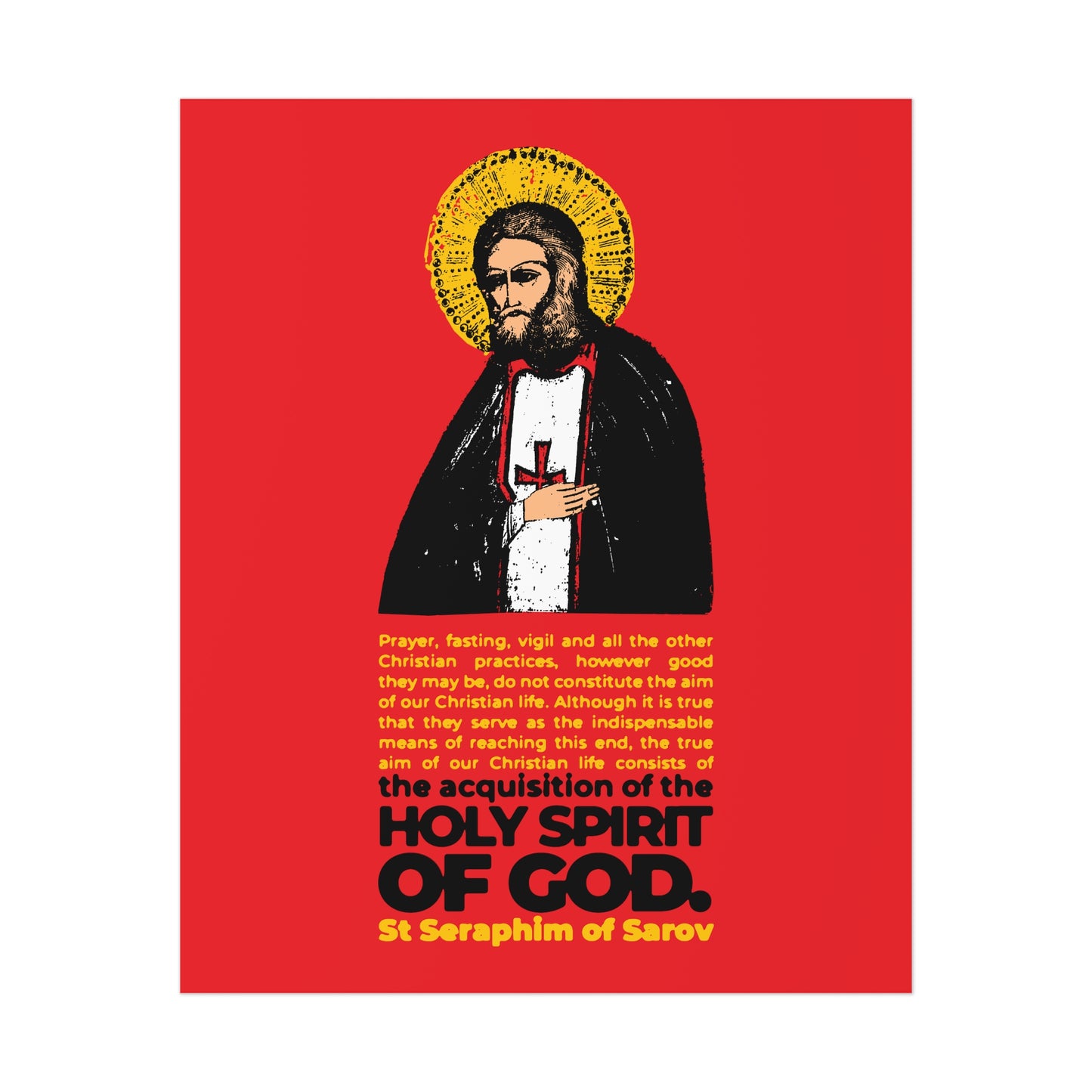 Acquisition of the Holy Spirit (St Seraphim of Sarov) No. 1 | Orthodox Christian Art Poster