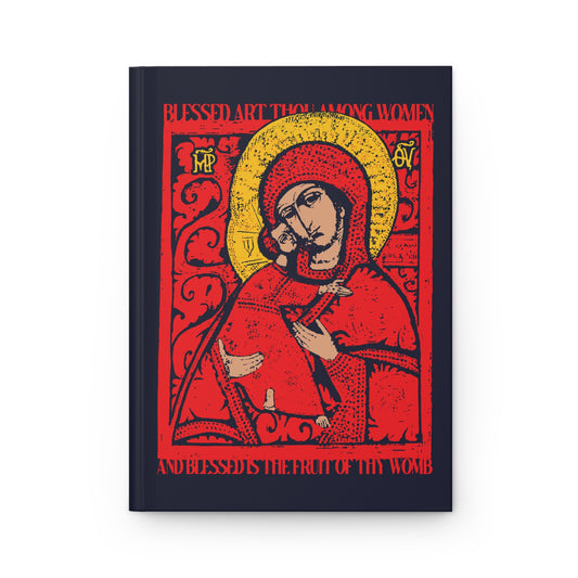 Vladimir Theotokos Icon (Blessed Art Thou Among Women) No. 1 | Orthodox Christian Accessory | Hardcover Journal