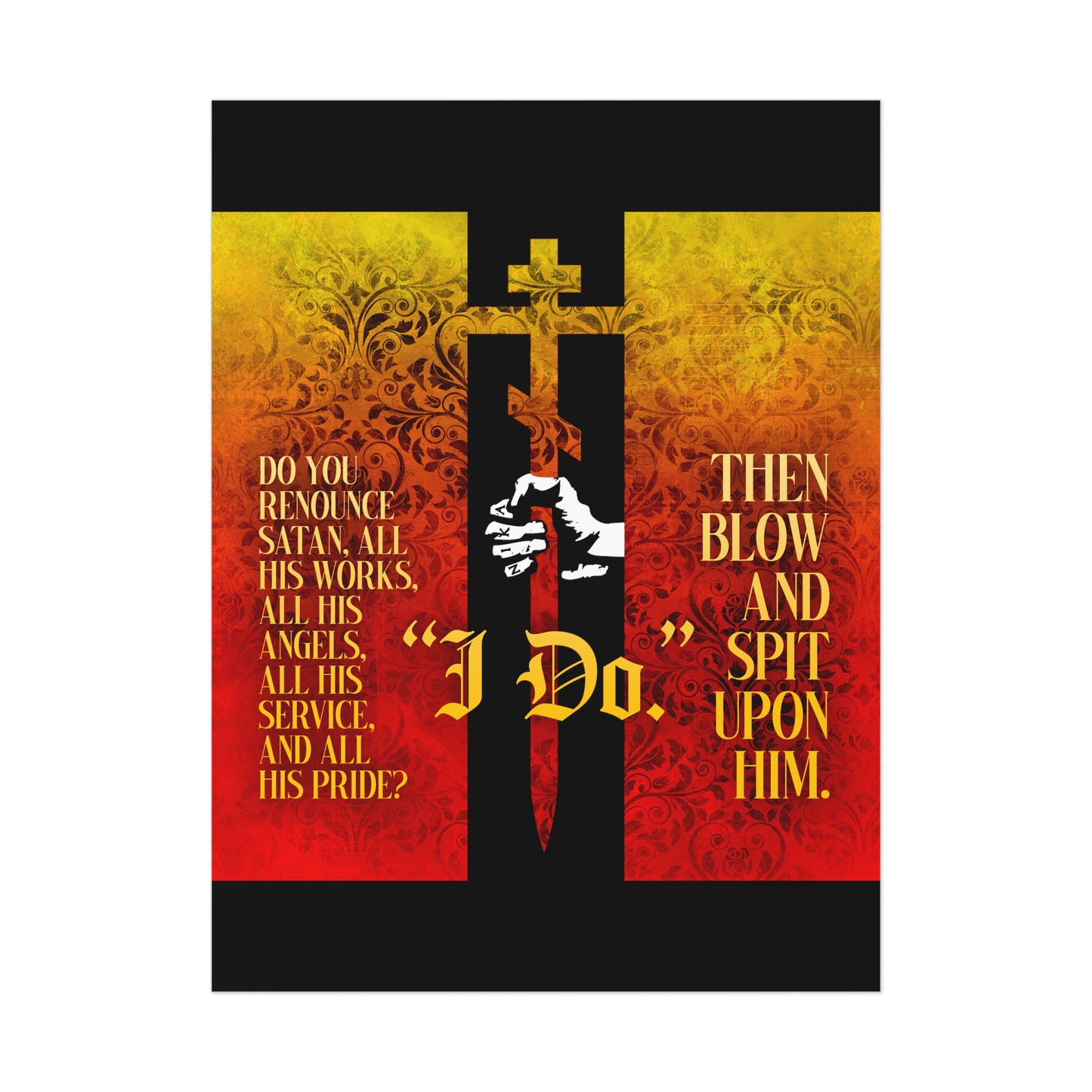 Do You Renounce Satan? (Catechumen Prayers) No. 1 | Orthodox Christian Art Poster
