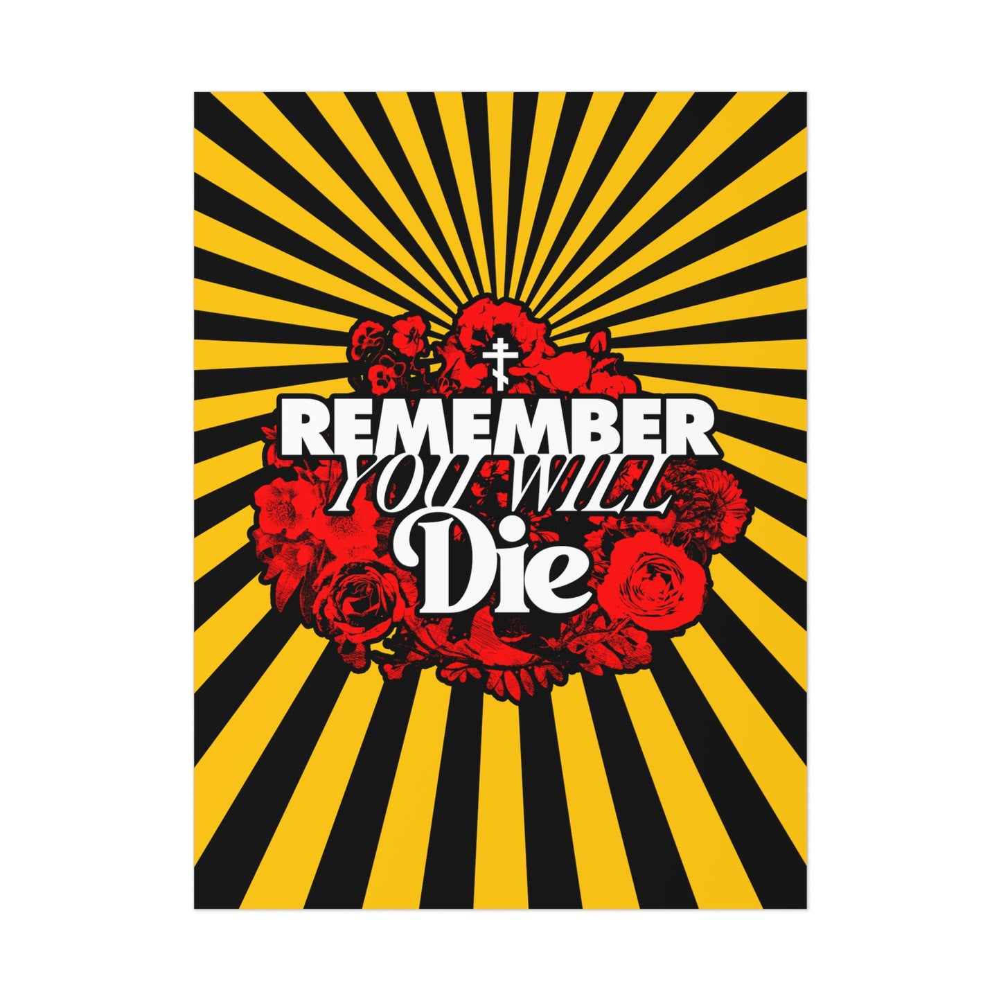 Remember You Will Die Floral Design No. 2 | Orthodox Christian Art Poster