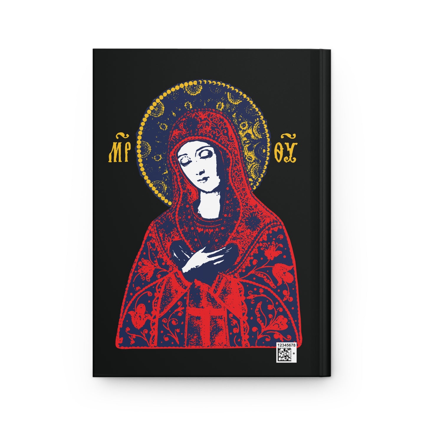 Joy of All Joys Tenderness Theotokos Iconographic Based on Traditional Orthodox Iconography | Red Design | Orthodox Christian Hardcover Journal