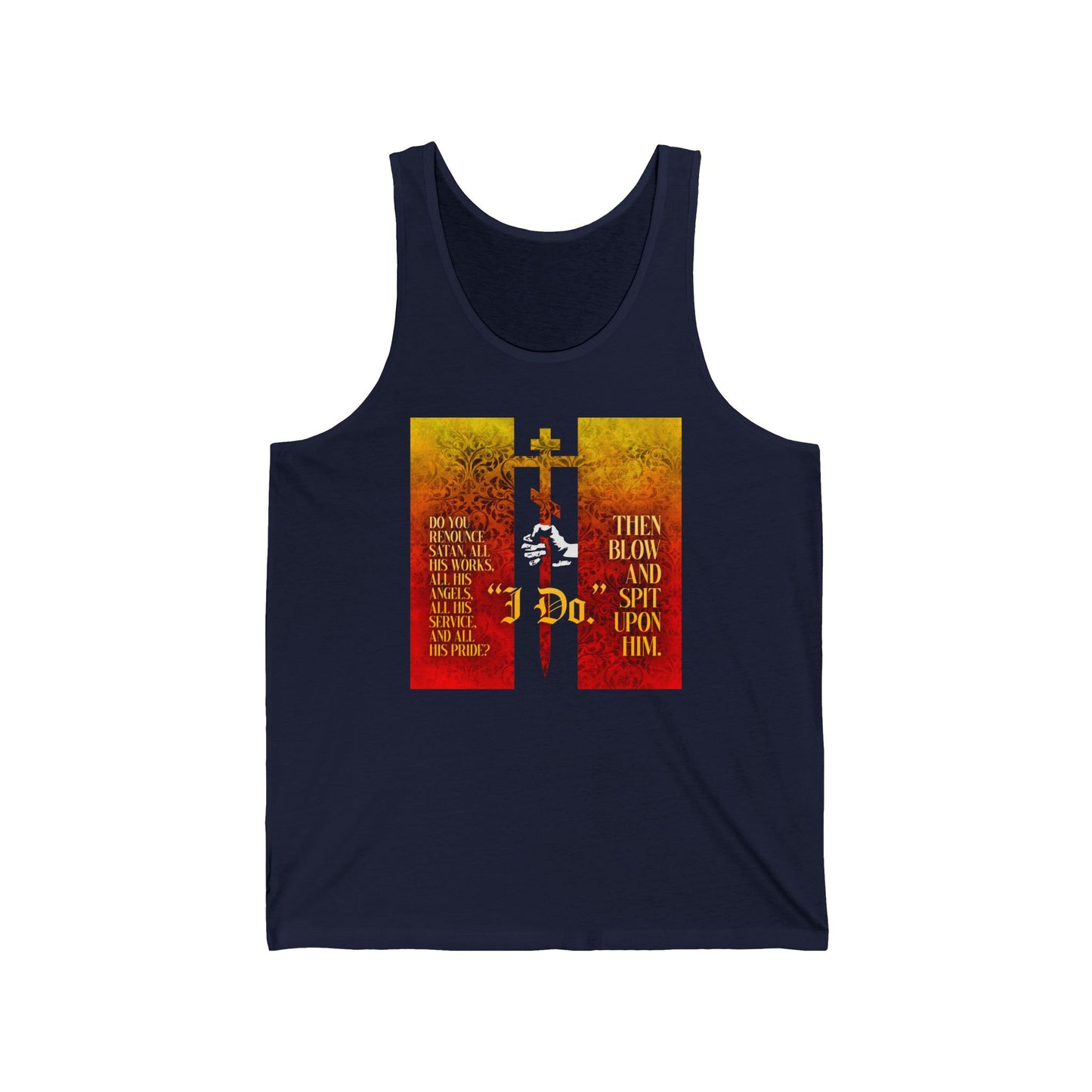 Do You Renounce Satan? (Catechumen Prayers) No. 1 | Orthodox Christian Jersey Tank Top / Sleeveless Shirt