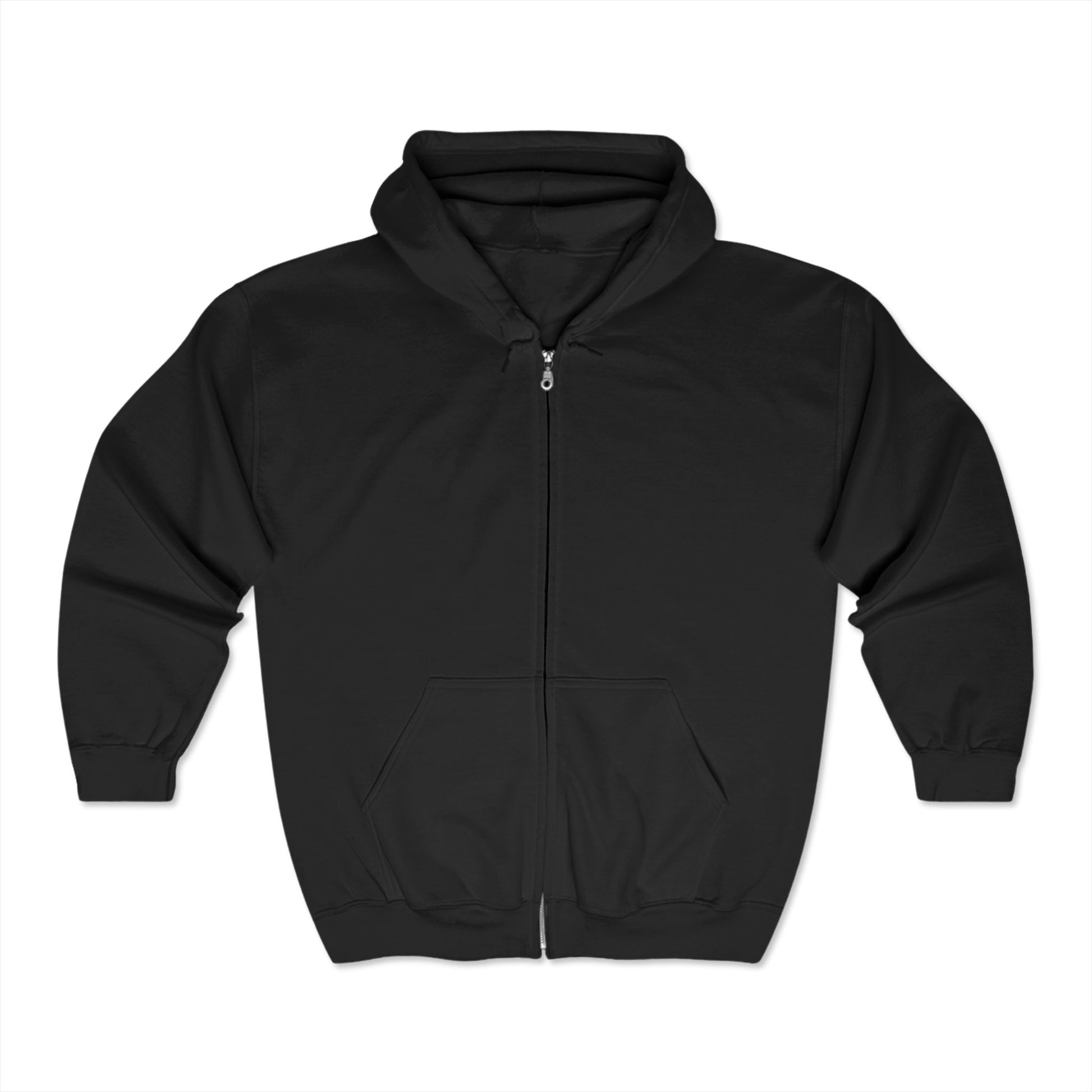 NIKA Red Russian Cross White Text | NIKE Logo Mashup | Minimalist Corporate Sports Logo Aesthetic | Orthodox Zipper Hoodie (Back Design)-Remembrance of Death