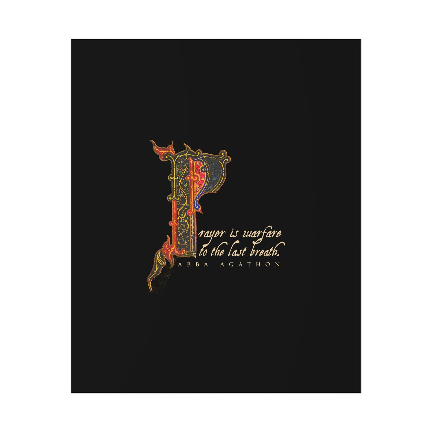 Prayer is Warfare to the Last Breath No. 1 | Orthodox Christian Art Poster