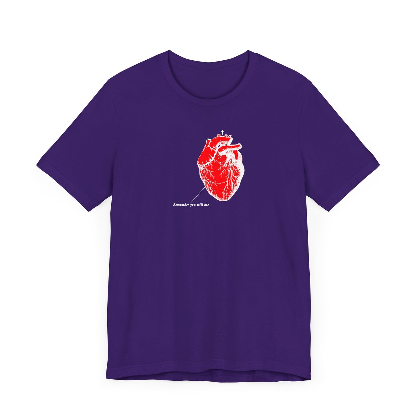 The Remember You Will Die t-shirt features a bold anatomical heart design, crafted from high-quality cotton. This Bella+Canvas 3001 shirt is thought-provoking and stylish with its Retro Medical Textbook Heart Design and Orthodox Christian theme.