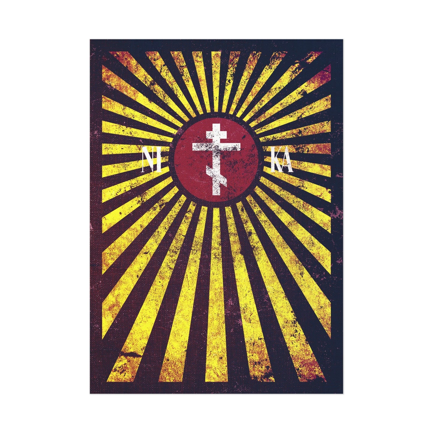 NIKA Cross Flag No. 1 | Orthodox Christian Art Poster