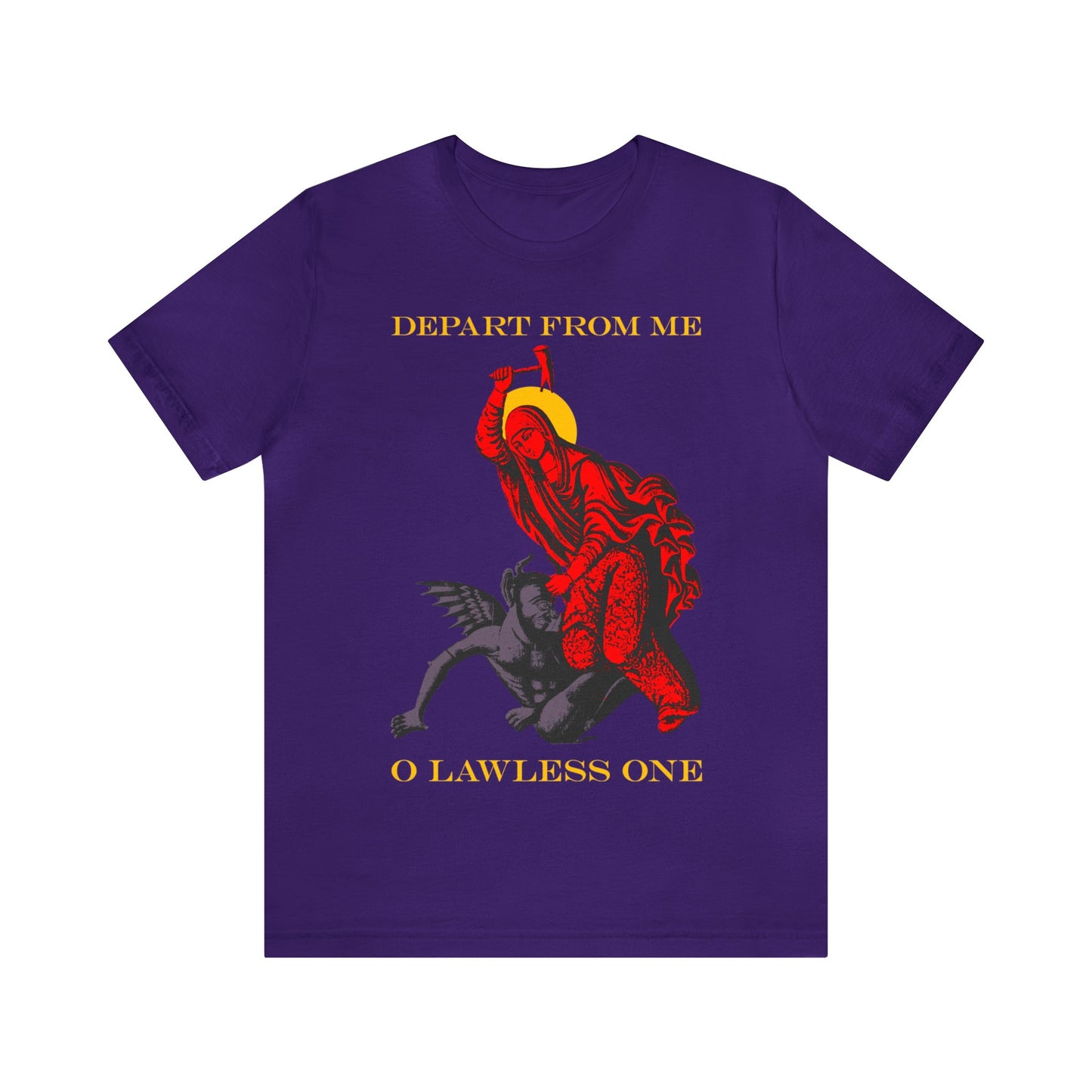 St Marina IconoGraphic (Depart from Me O Lawless One) No. 1 | Orthodox Christian T-Shirt