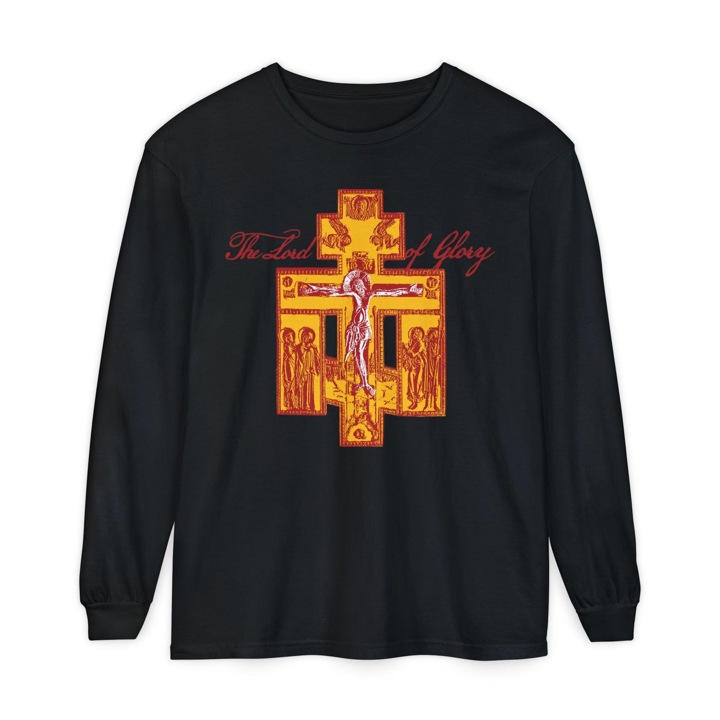 The Lord of Glory | Russian Golgotha Crucifix IconoGraphic | 1 Corinthians 2:8 | Orthodox Christian Long Sleeve Shirt