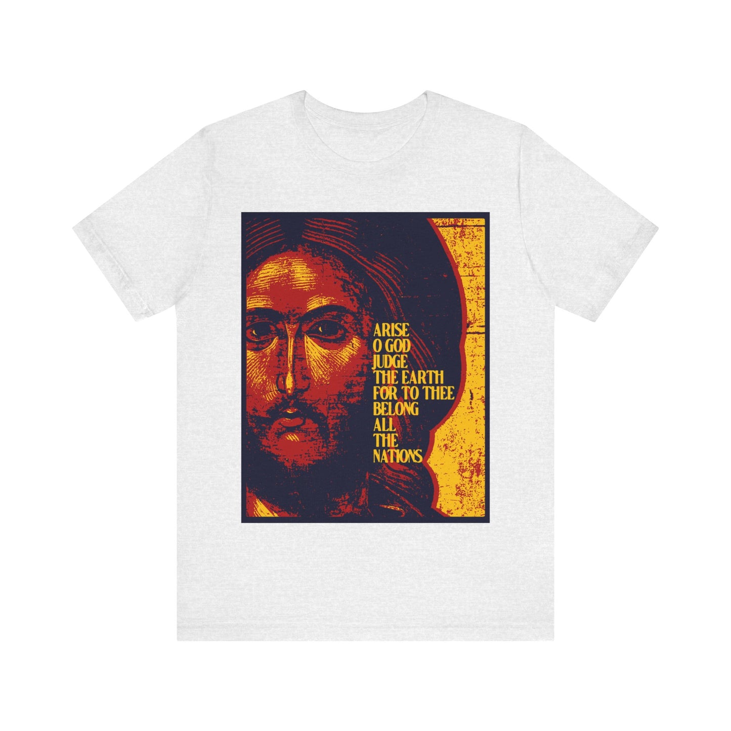 Arise, O God, Judge the Earth (Psalm 82/81) | Jesus Christ Russian Style IconoGraphic | Orthodox Christian T-Shirt