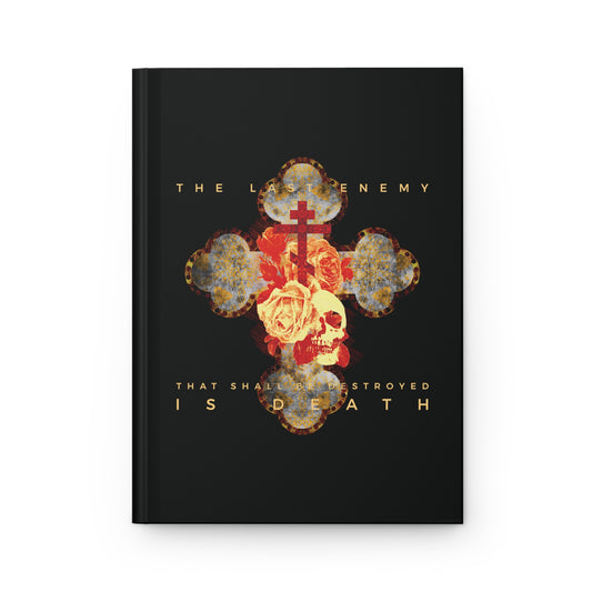 The Final Enemy That Shall Be Destroyed Is Death (1 Cor 15:26) | Metallic Gothic Cross with Rose and Skull | Orthodox Christian Journal