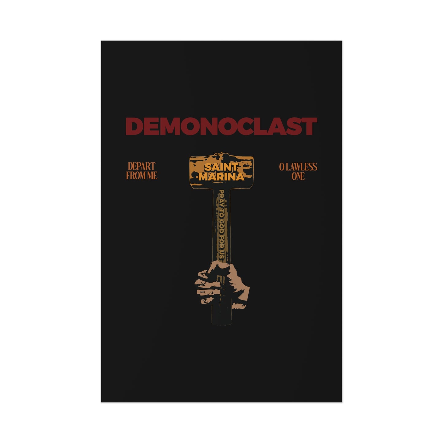 Demonoclast No. 1 (St. Marina's Hammer) | Orthodox Christian Art Poster