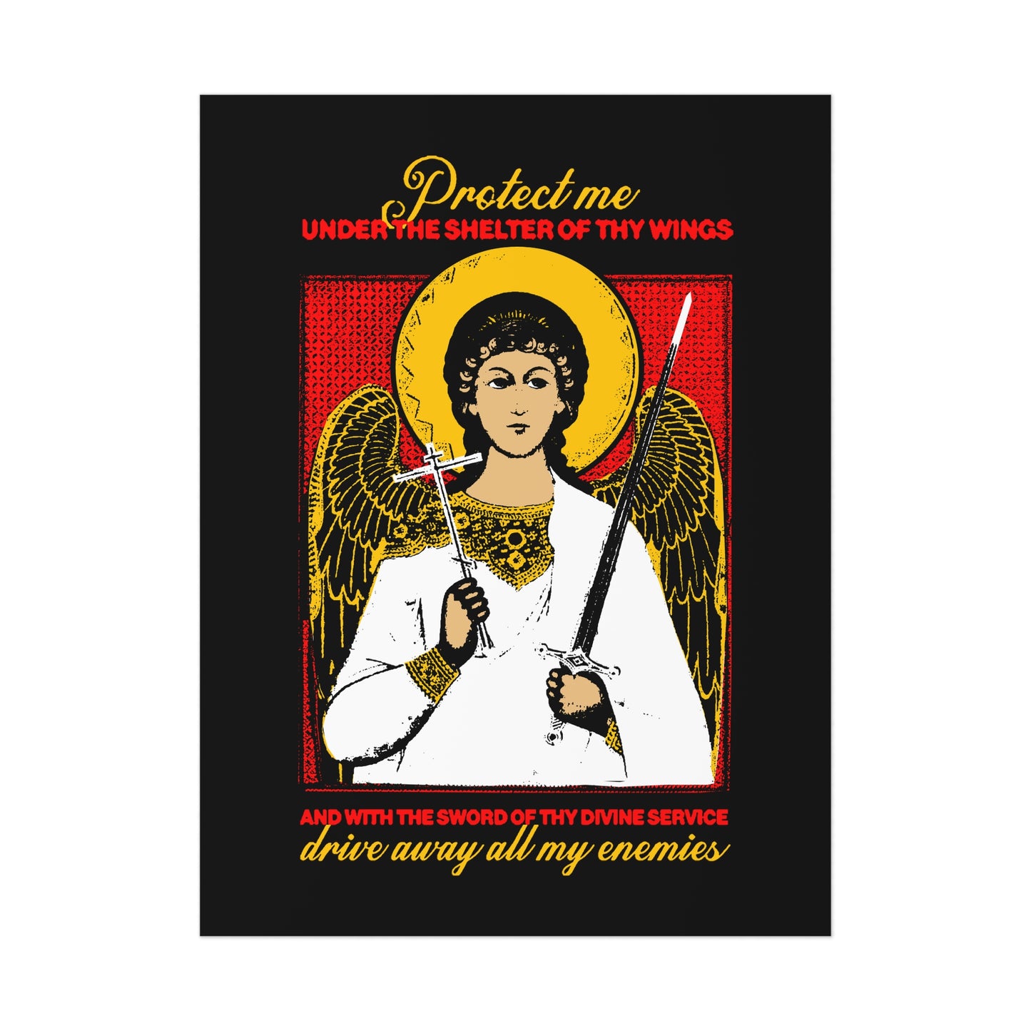 Holy Guardian Angel IconoGraphic No. 1 | Orthodox Christian Art Poster