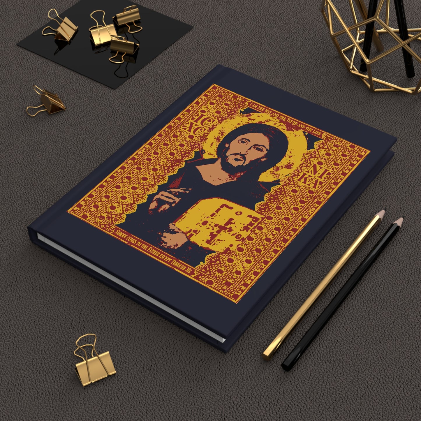 Jesus Christ Sinai Pantocrator IconoGraphic No. 1 | Orthodox Christian Hardcover Journal