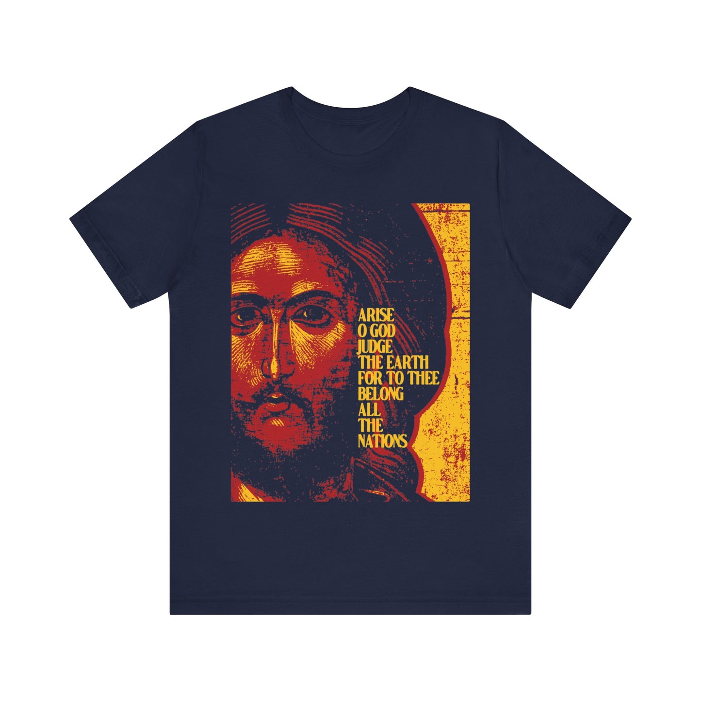 Arise, O God, Judge the Earth (Psalm 82/81) | Jesus Christ Russian Style IconoGraphic | Orthodox Christian T-Shirt