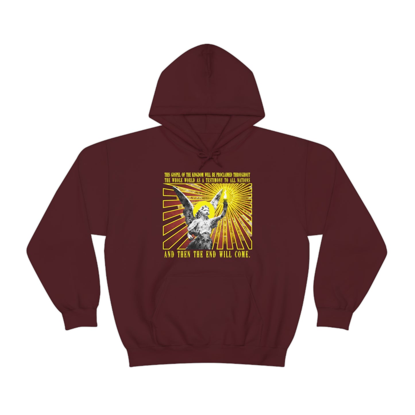And Then the End Will Come - Angel Design No. 1 | Orthodox Christian Hoodie / Hooded Sweatshirt
