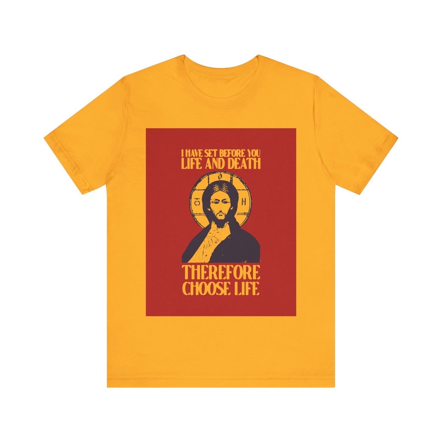 I Have Set Before You Life and Death (Deut. 30:11-20) Red Design No. 1 | Orthodox Christian T-Shirt