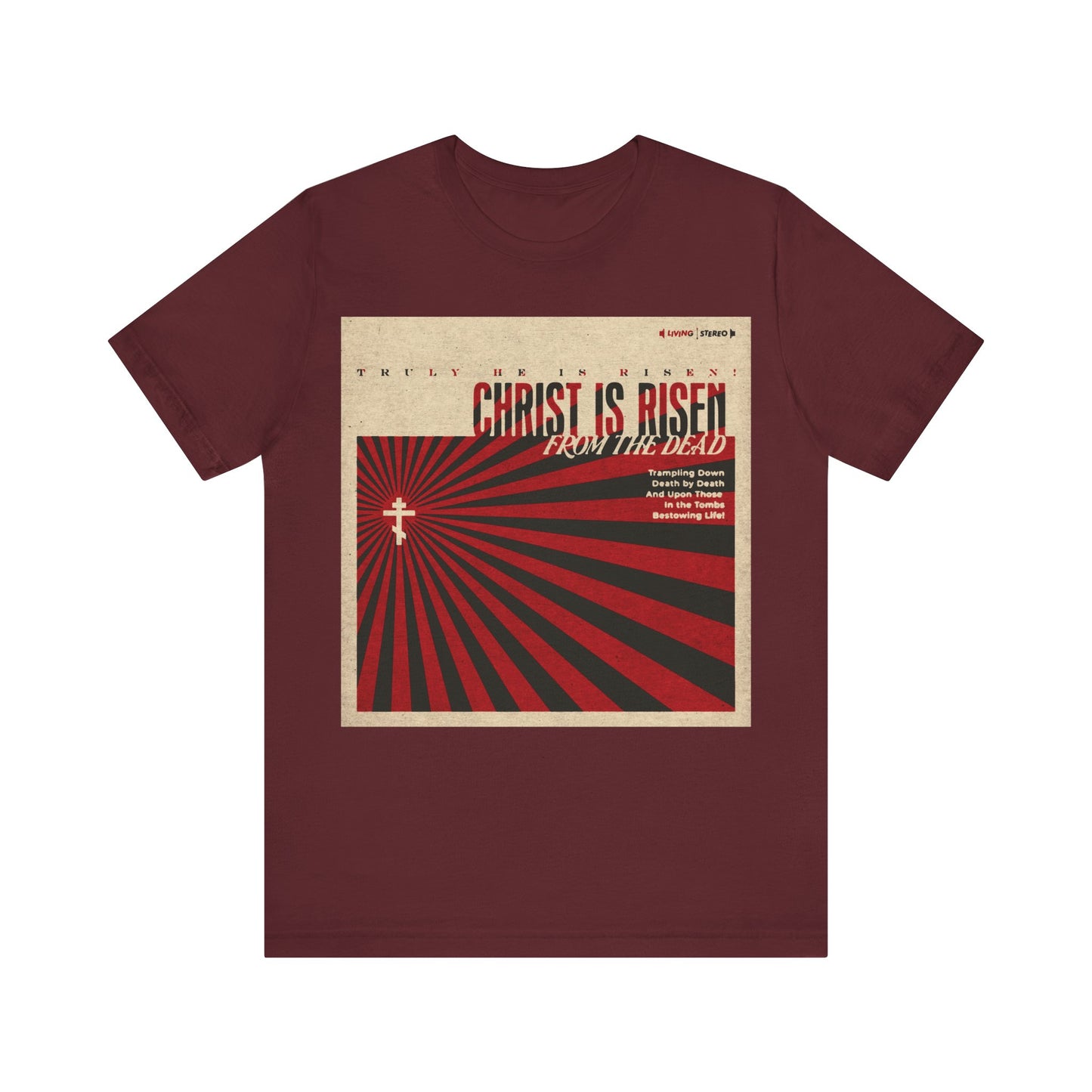 Christ is Risen from the Dead | Paschal Troparion | Retro LP Cover Design | Orthodox Christian T-Shirt