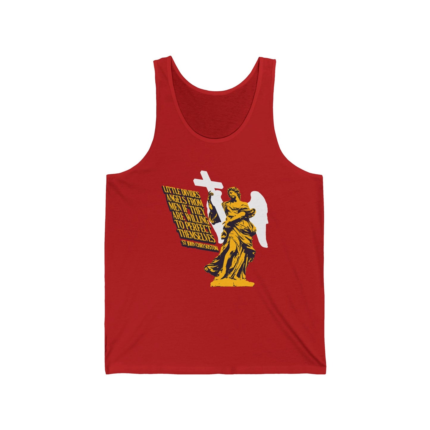 Little Divides Angels from Men (St. John Chrysostom) No. 2 | Orthodox Christian Jersey Tank Top / Sleeveless Shirt