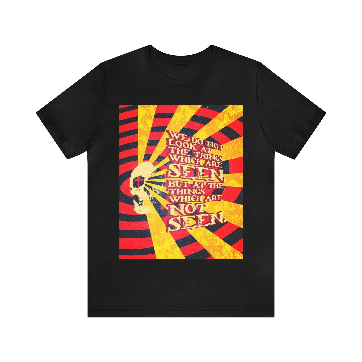 We Do Not Look at the Things Which Are Seen No. 2 (Giallo Movie Poster Style) | Orthodox Christian T-Shirt