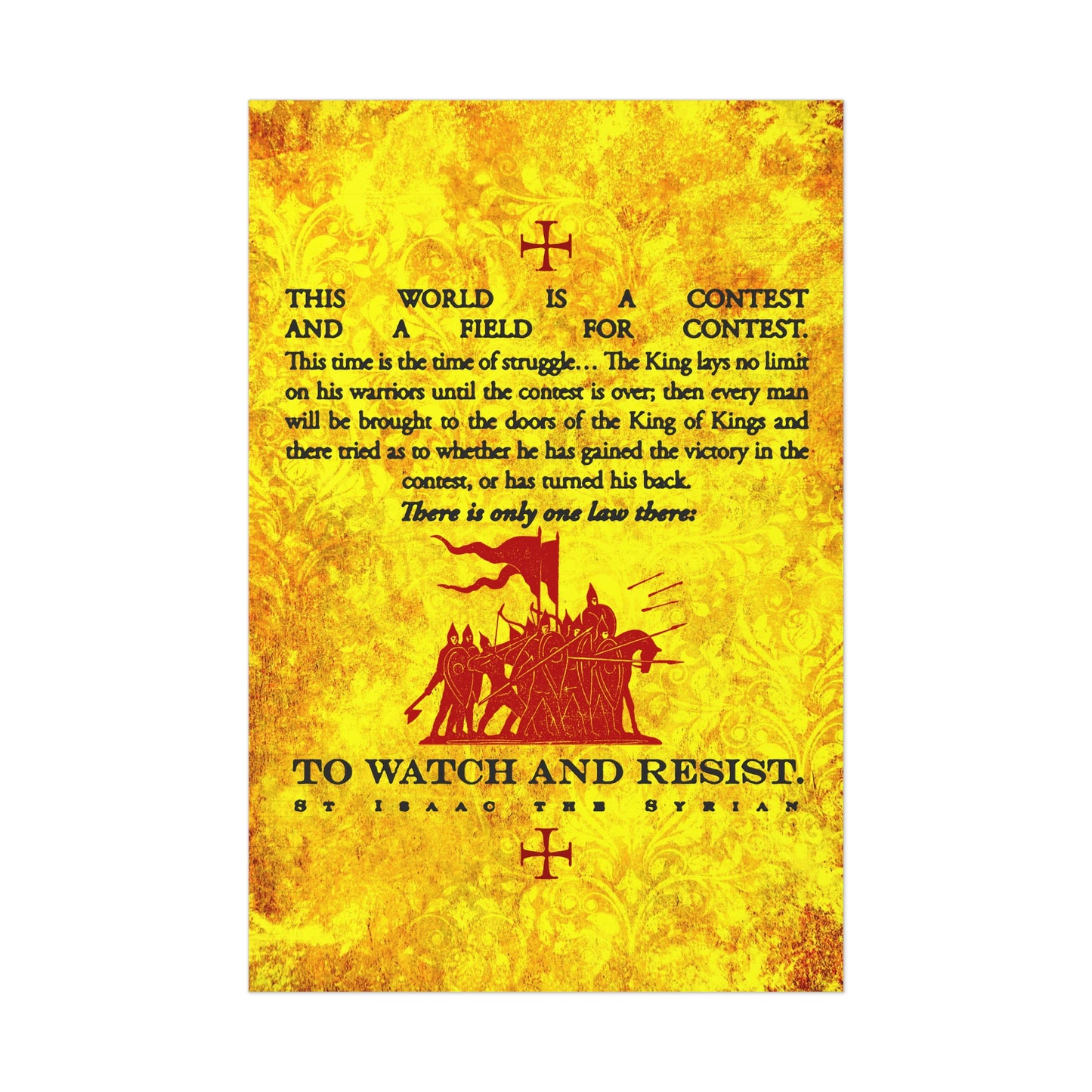 The World is a Contest No. 1 (St Isaac the Syrian) | Orthodox Christian Art Poster
