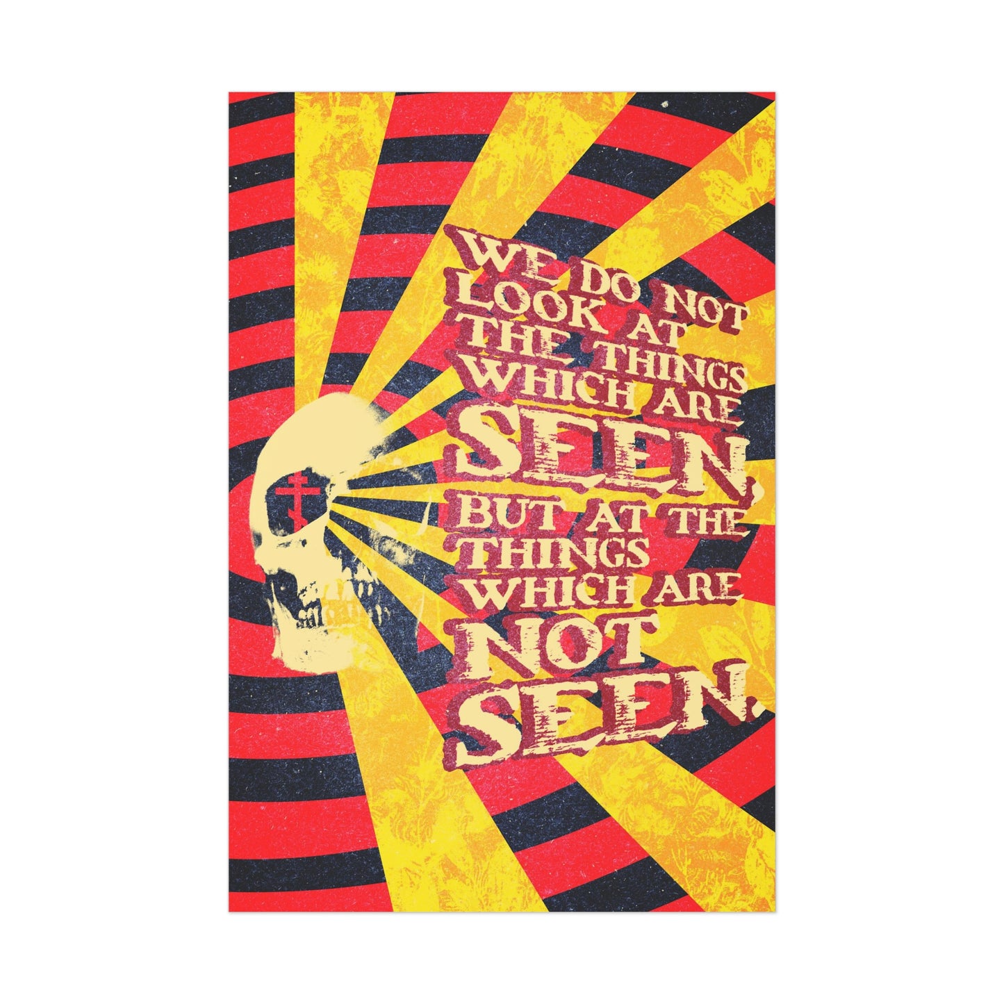 We Do Not Look at the Things Which Are Seen No. 2 (Giallo Movie Poster Style) | Orthodox Christian Art Poster