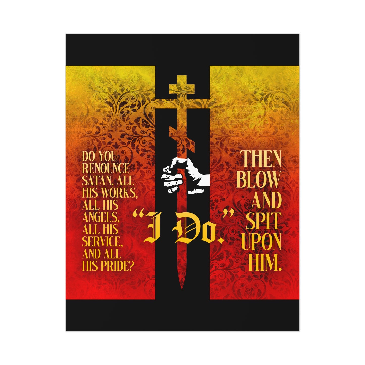 Do You Renounce Satan? (Catechumen Prayers) No. 1 | Orthodox Christian Art Poster