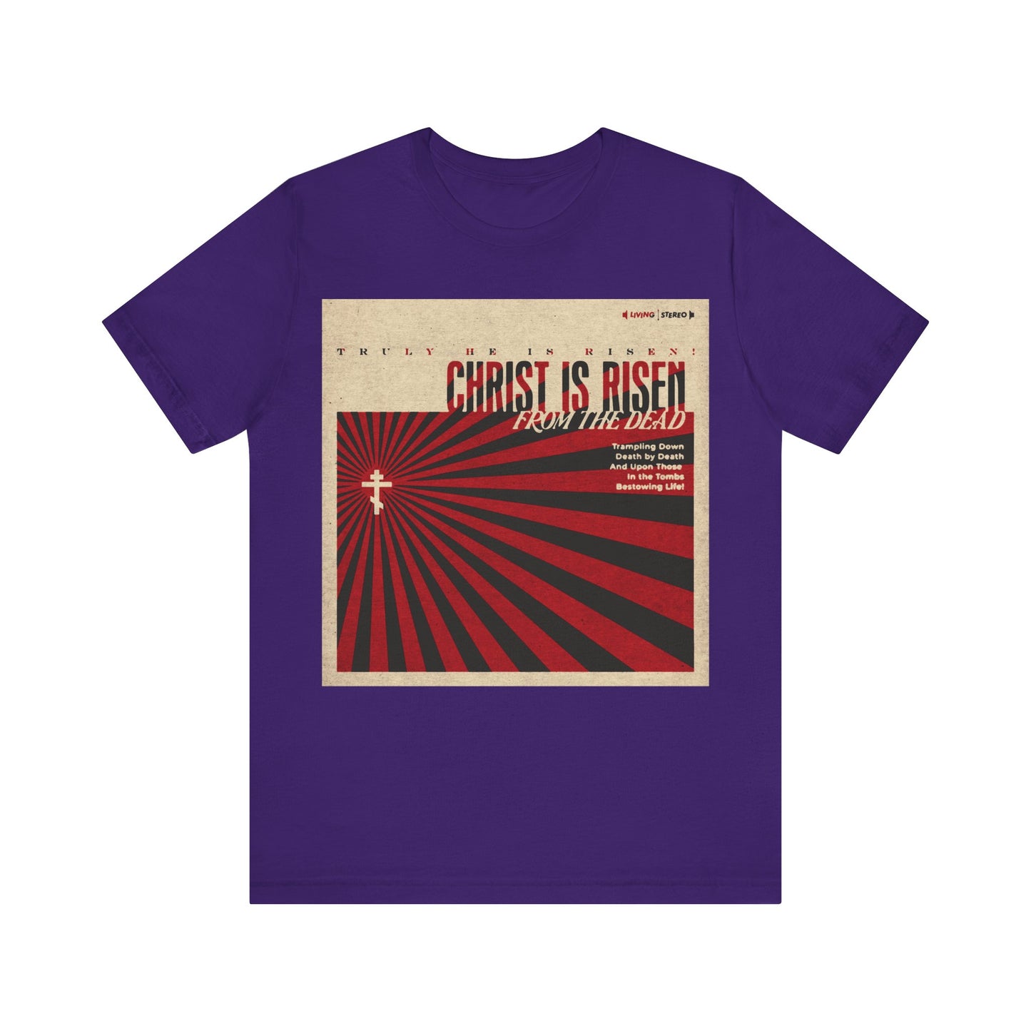 Christ is Risen from the Dead | Paschal Troparion | Retro LP Cover Design | Orthodox Christian T-Shirt