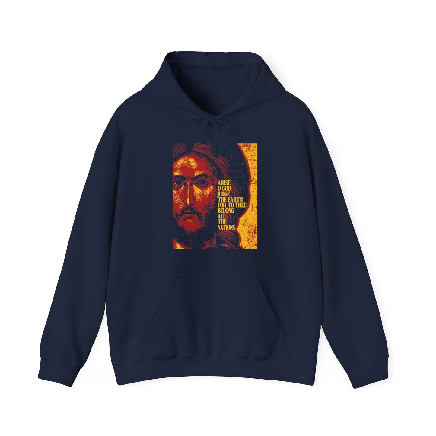 Arise, O God, Judge the Earth (Psalm 82/81) | Jesus Christ Russian Style IconoGraphic | Orthodox Christian Hoodie