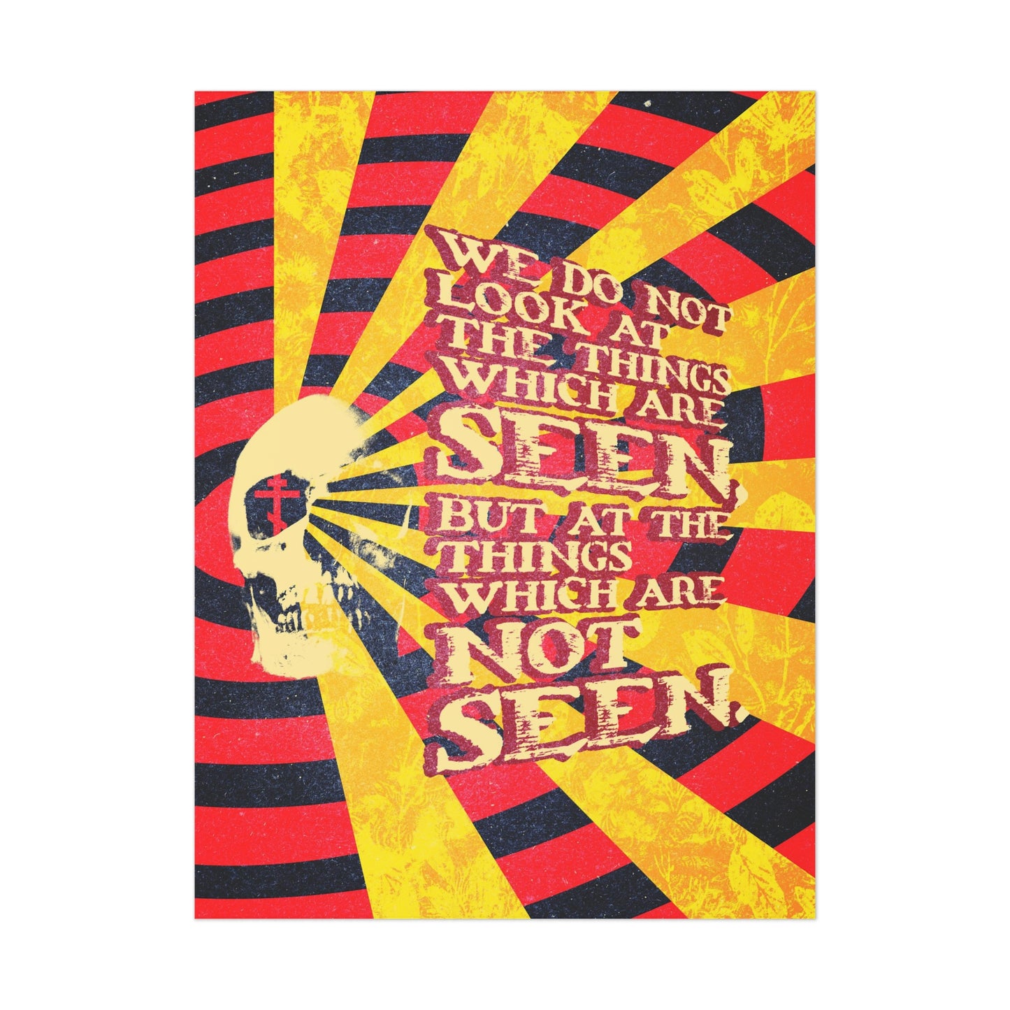 We Do Not Look at the Things Which Are Seen No. 2 (Giallo Movie Poster Style) | Orthodox Christian Art Poster