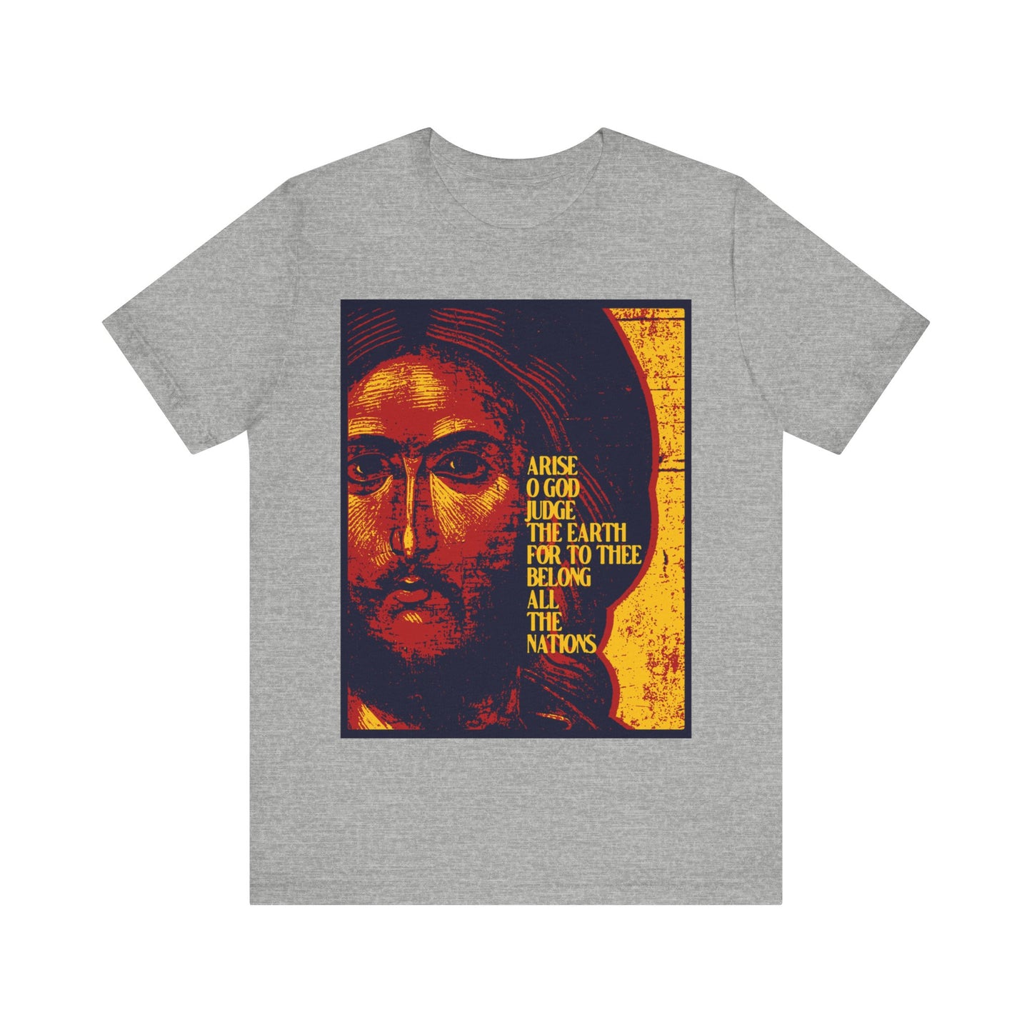 Arise, O God, Judge the Earth (Psalm 82/81) | Jesus Christ Russian Style IconoGraphic | Orthodox Christian T-Shirt
