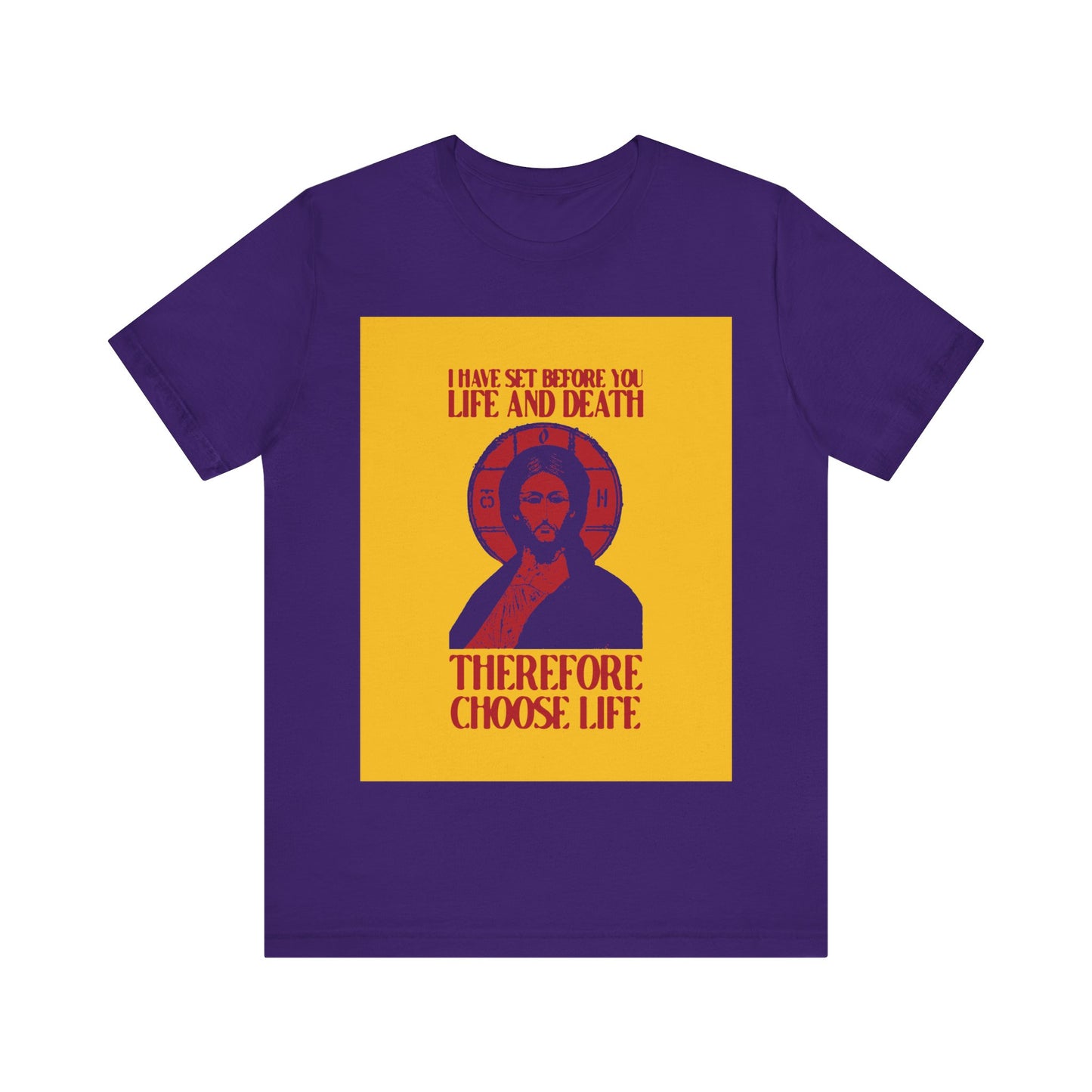 I Have Set Before You Life and Death (Deut. 30:11-20) Yellow Design No. 1 | Orthodox Christian T-Shirt