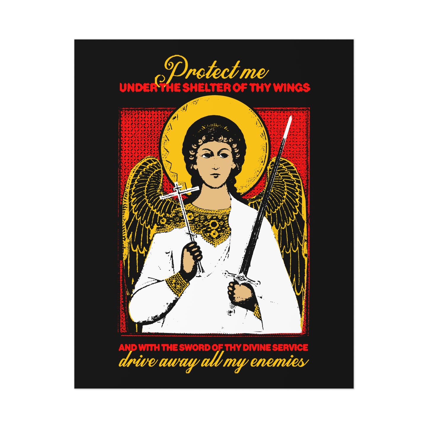 Holy Guardian Angel IconoGraphic No. 1 | Orthodox Christian Art Poster