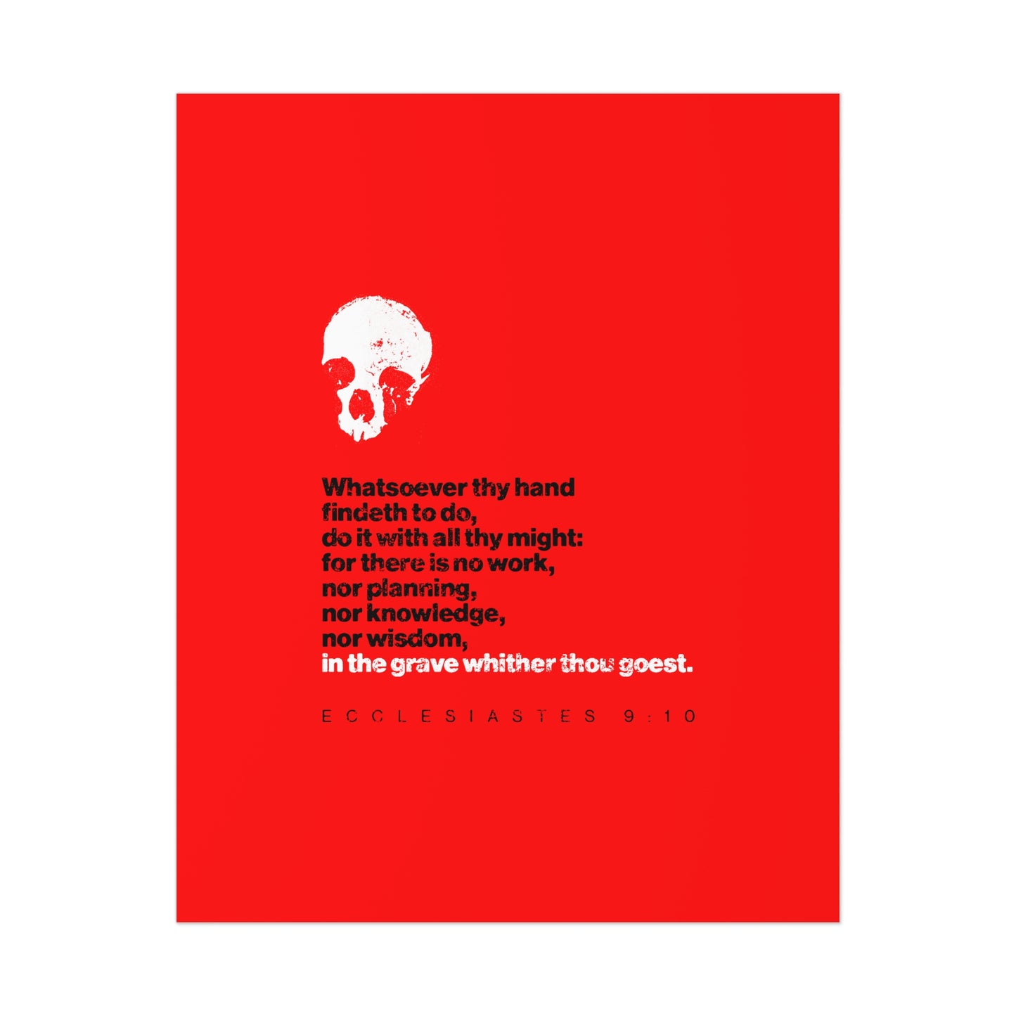 Whatsoever Thy Hand Findeth to Do No. 2 (Black Text) | Orthodox Christian Art Poster