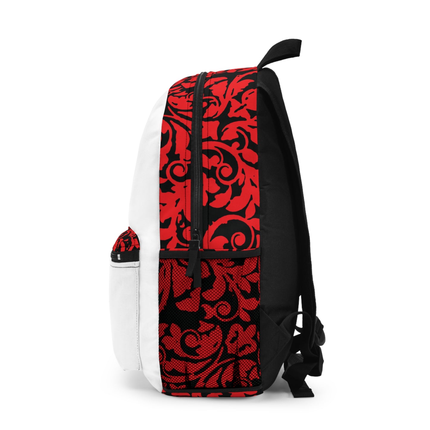 NIKA Red Orthodox Cross Black Text White Background | NIKE Logo Mashup | Minimalist Corporate Sports Logo Aesthetic | Orthodox Christian Backpack