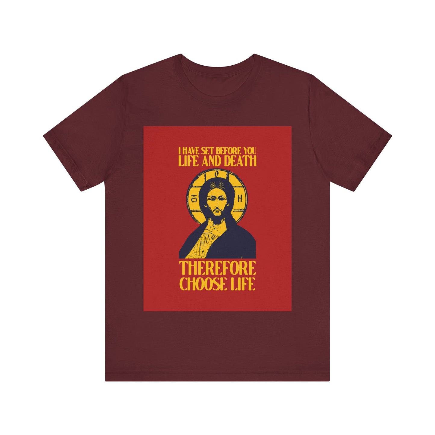 I Have Set Before You Life and Death (Deut. 30:11-20) Red Design No. 1 | Orthodox Christian T-Shirt