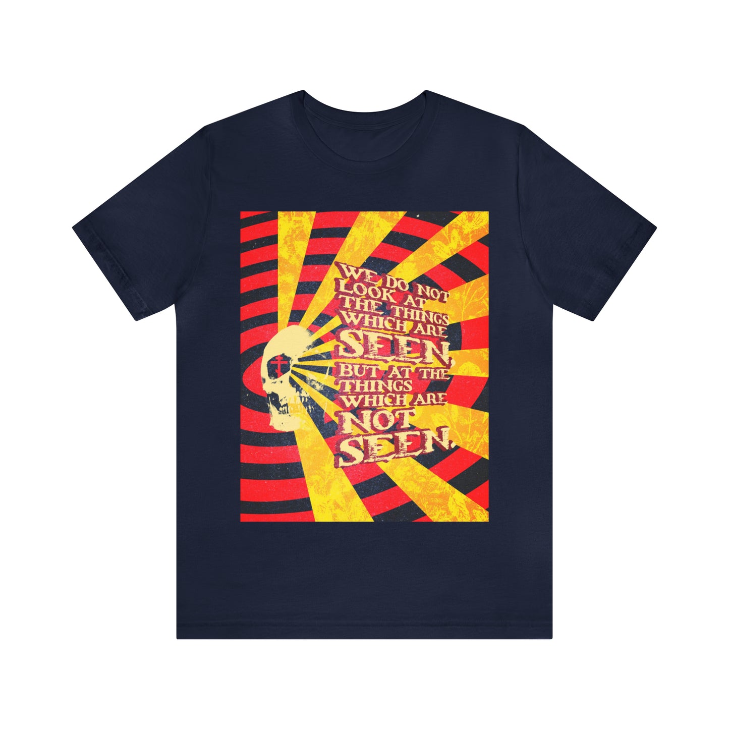 We Do Not Look at the Things Which Are Seen No. 2 (Giallo Movie Poster Style) | Orthodox Christian T-Shirt