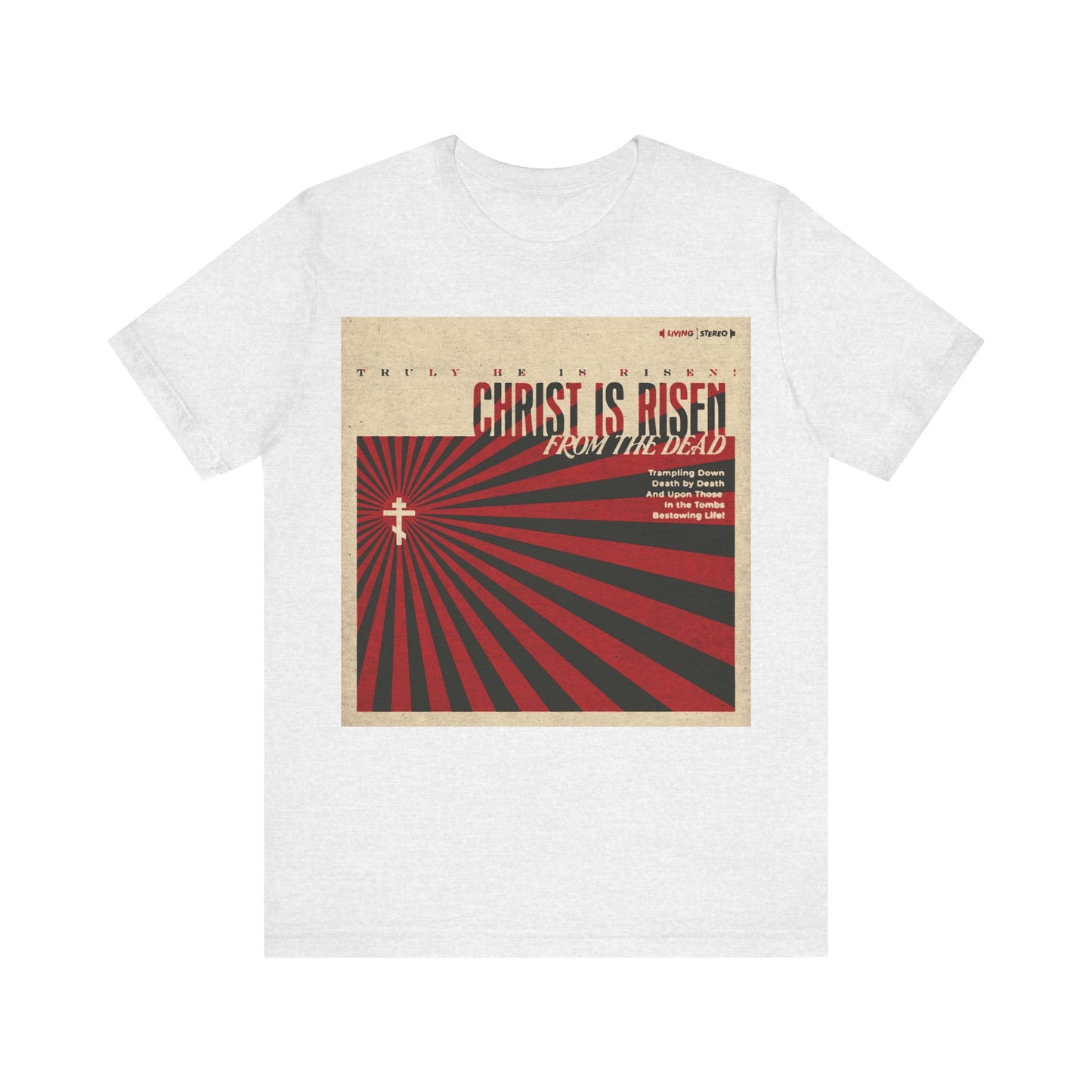 Christ is Risen from the Dead | Paschal Troparion | Retro LP Cover Design | Orthodox Christian T-Shirt