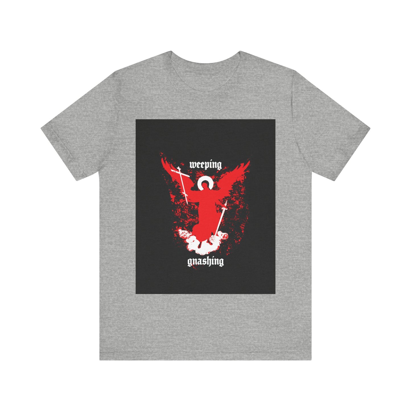 Weeping and Gnashing (Matthew 13:41, Apocalypse Angel IconoGraphic) No. 1 | Orthodox Christian T-Shirt