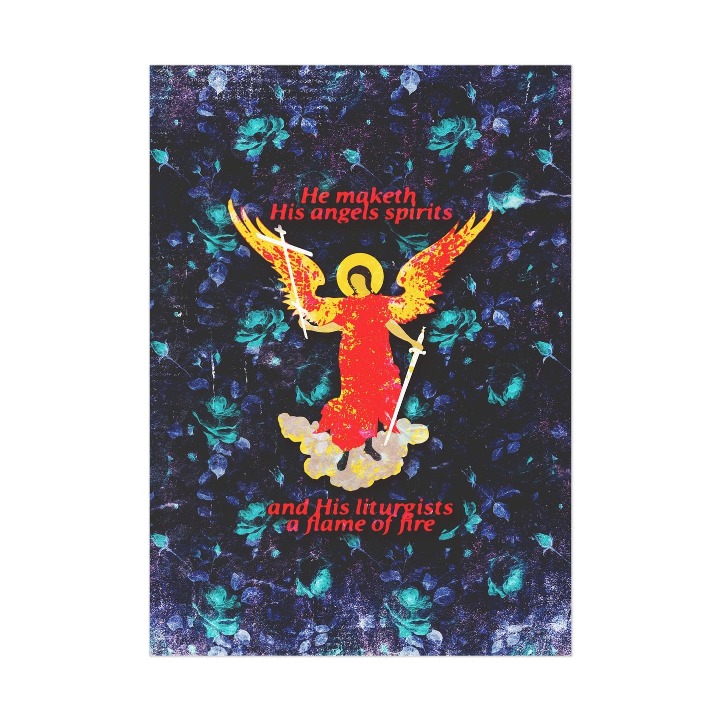 He Maketh His Angels Spirits (Psalm 103 LXX) No. 1 | Orthodox Christian Art Poster