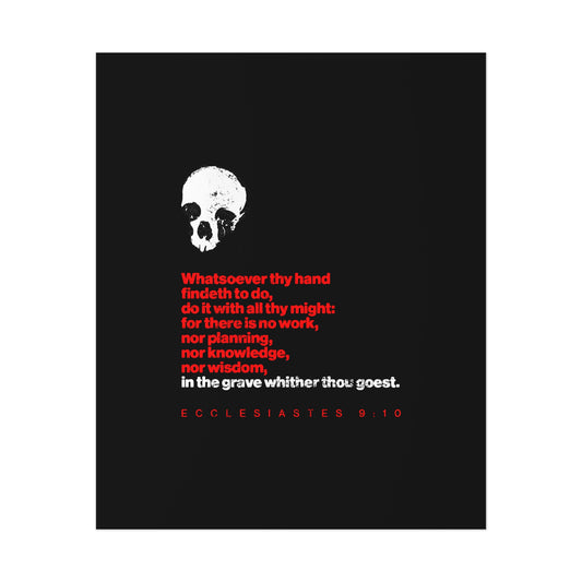 Whatsoever Thy Hand Findeth to Do No. 2 (Red Text) | Orthodox Christian Art Poster